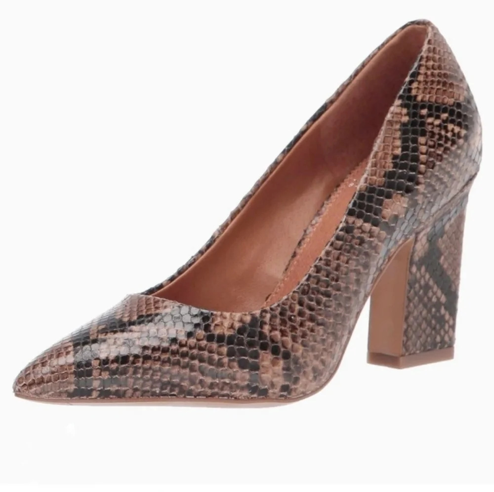 Franco Sarto Sasha Snakeskin Pumps Animal Print Mobwife